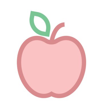 Elma renkli çizgi simgesi