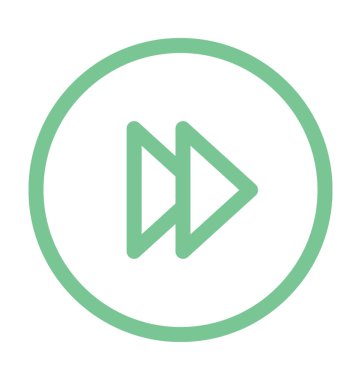 İleri düğmesi renkli satırı simgesi