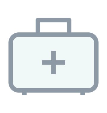 İlk yardım kutusu renkli satırı simgesi