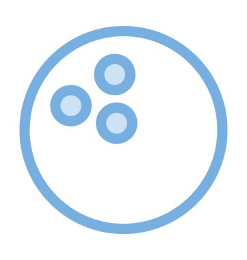 Bowling topu renkli satırı simgesi