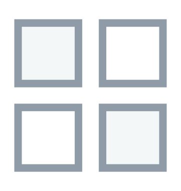 Dört kare renkli satırı simgesi