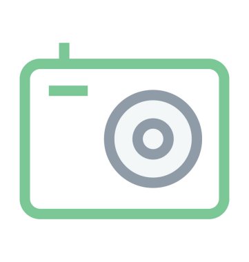 Kamera renkli çizgi simgesi