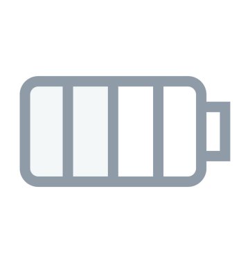 Mobil pil düzeyi renkli çizgi simgesi