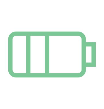 Mobil pil düzeyi renkli çizgi simgesi