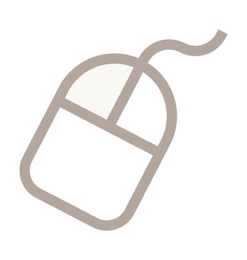 Bilgisayar fare renkli çizgi simgesi