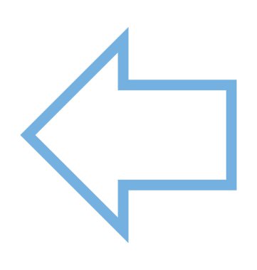 Ok sol renkli çizgi simgesi