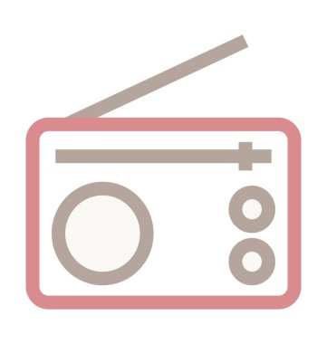 Radyo renkli satırı simgesi