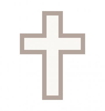 Christian Cross renkli satırı simgesi