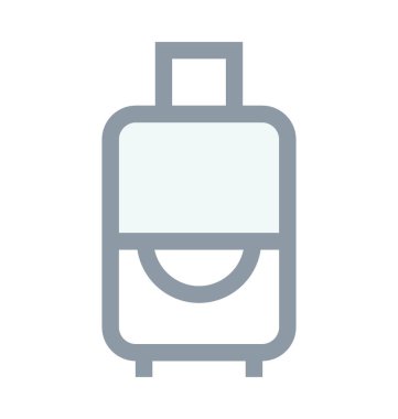 Seyahat çanta renkli satırı simgesi