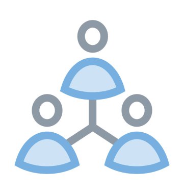 Kullanıcı ağ renkli çizgi simgesini