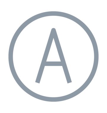 Alfabe A renkli satırı simgesi