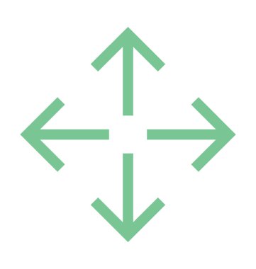 Dışa doğru ok renkli satırı simgesi