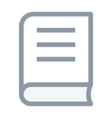 Kitap renkli çizgi simgesini kapak