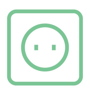 Güç çıkışı renkli çizgi simgesi