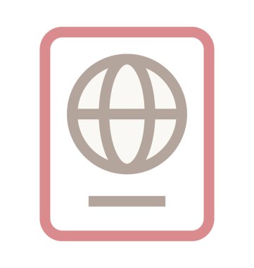 Passport renkli çizgi simgesini