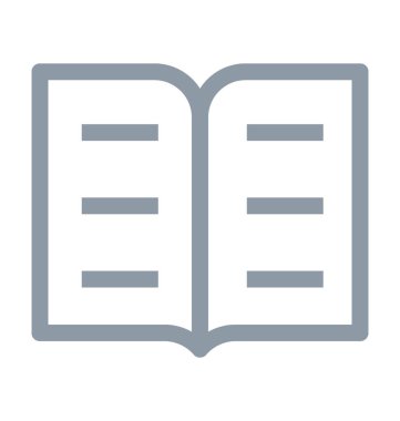 Ders kitabı renkli satırı simgesi