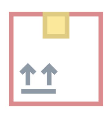 Dağıtım paket renkli çizgi simgesi