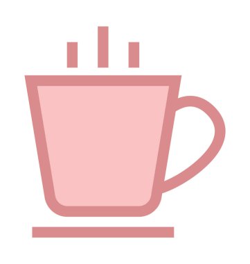 Çay fincanı renkli satırı simgesi