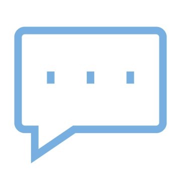 Sohbet işareti renkli çizgi simgesi