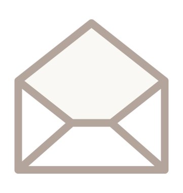 Zarf renkli çizgi simgesi