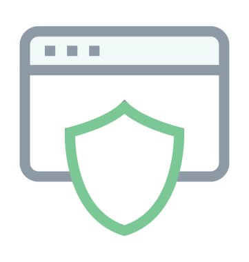 Web sitesi güvenlik renkli çizgi simgesi