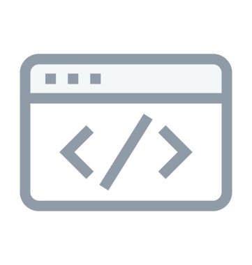 Web geliştirme renkli çizgi simgesi