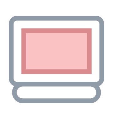 Monitör renkli çizgi simgesini 