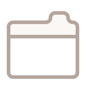 Dosya klasör renkli çizgi simgesi