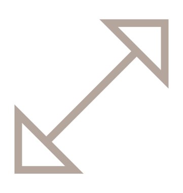 İki kafa ok renkli çizgi simgesi