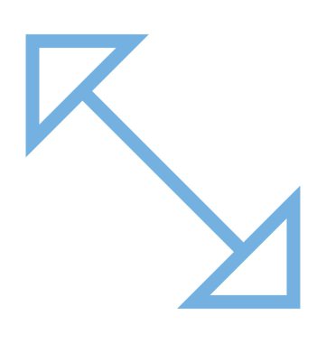 İki kafa ok renkli çizgi simgesi