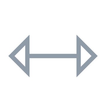 İki kafa ok renkli çizgi simgesi