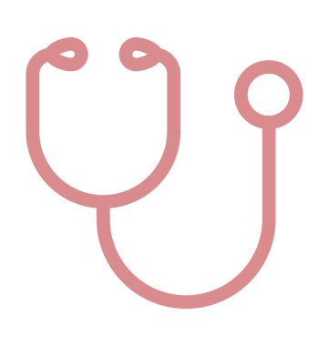 Stetoskop renkli satırı simgesi