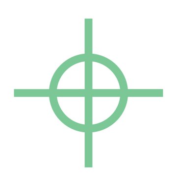 Hedef renkli çizgi simgesini çekim