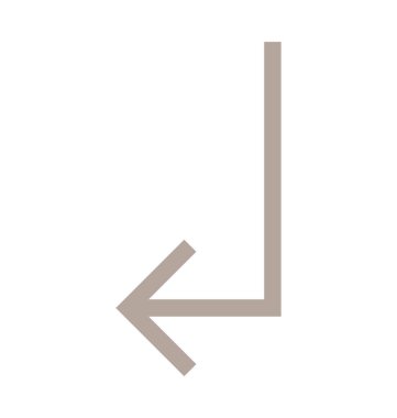 Sol ok renkli çizgi simgesi