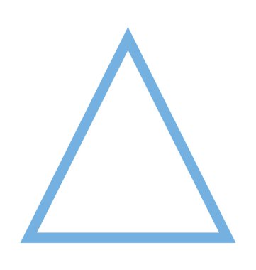 Üçgen renkli çizgi simgesini