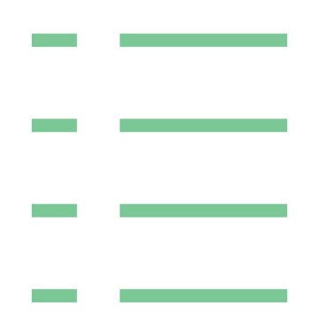 Madde işaretli metin renkli çizgi simgesi