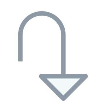 Ok renkli çizgi simgesi