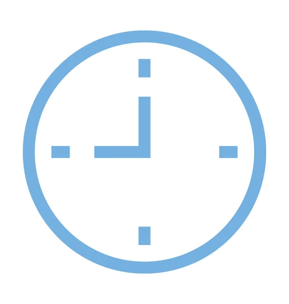 Horloge Icône Ligne Colorée — Image vectorielle