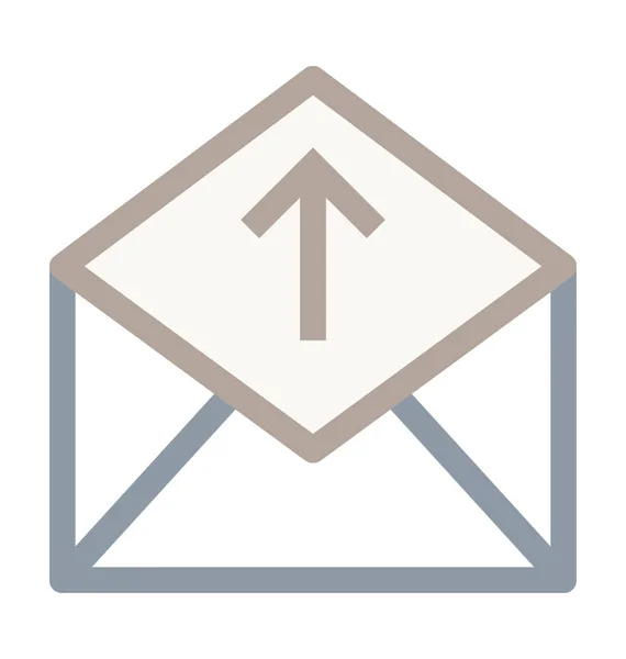 Skickade Mail Färgad Linje Ikonen — Stock vektor