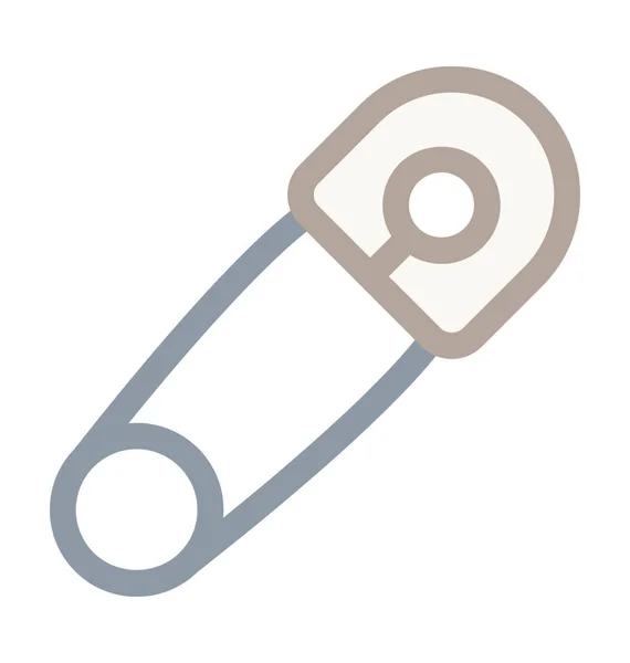 Icono Línea Color Pin Seguridad — Vector de stock