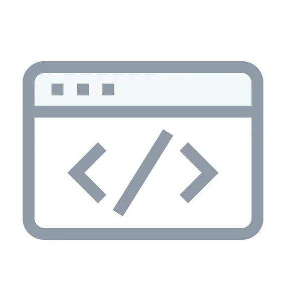 Desarrollo Web Icono Línea Coloreada — Vector de stock