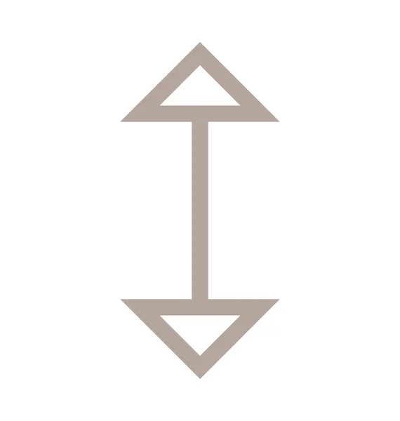 Icono Línea Color Flecha Dos Cabezas — Vector de stock