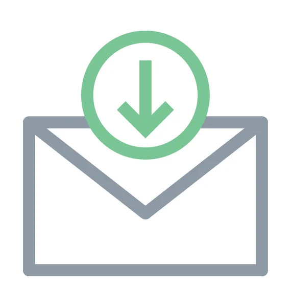 Recevoir Email Icône Ligne Colorée — Image vectorielle