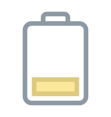 Pil seviyesi renkli çizgi simgesi