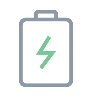 Pil seviyesi renkli çizgi simgesi