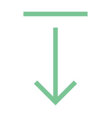 Ok renkli çizgi simgesi