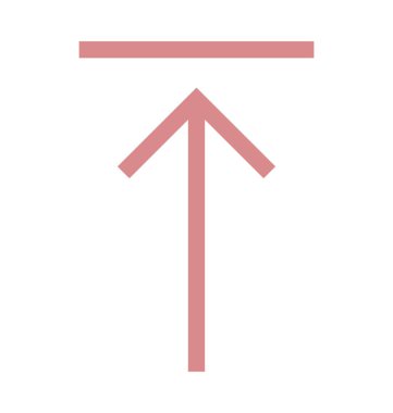 Yukarı ok renkli çizgi simgesi