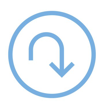 Renkli çizgi simgesi aşağı eğik ok