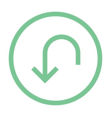 Renkli çizgi simgesi aşağı eğik ok