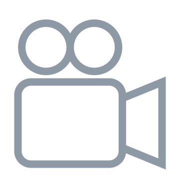 Film kamera renkli çizgi simgesi